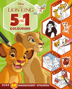 Disney The Lion King: 5 in 1 Colouring Book