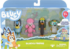 Bluey and Friends - 4 Figure Pack