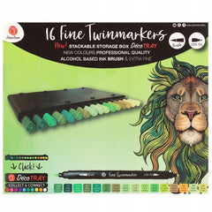 Deco Time 16 Fine Twinmarkers - Green