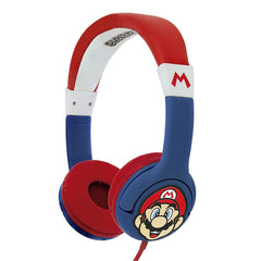Super Mario Wired Blue Kids Headphones