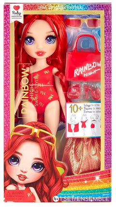 Rainbow High Swim & Style Fashion Doll- Ruby