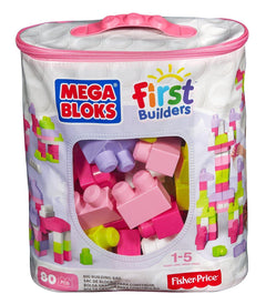 Mega Bloks Big Building Bag 80 PCS Pink