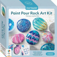Craft Maker Paint Pour Rock Art
