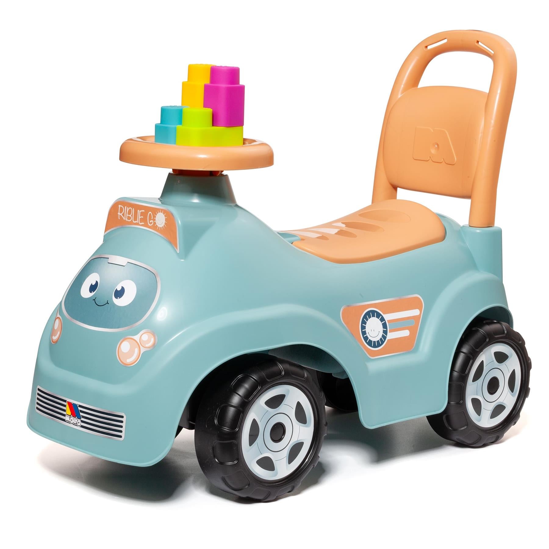 Molto Pink Ride on with Blocks