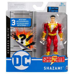DC Comics 10cm Shazam Action Figure with 3 Mystery Accessories