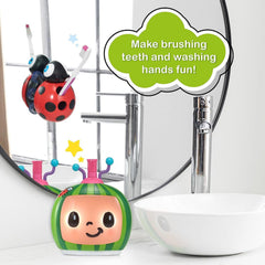 CoComelon Musical Buddies Ladybug Soap Dispenser and Singing Toothbrush Holder