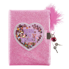 Three Cheers For Girls Born To Sparkle Glitter Journal And Pen