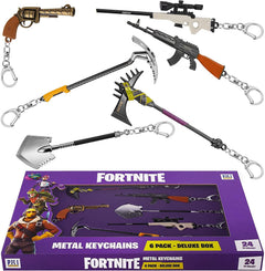 Fortnite Deluxe 6 Pack Revolver Keychain Set