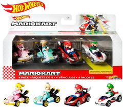 Hot Wheels Mario Kart Vehicles 4 Pack