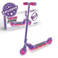 Ozbozz Lightning Strike Scooter with Step On Function - Pink and Purple