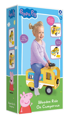 Peppa Pig Wooden Ride On Campervan