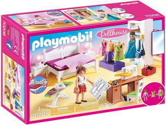 Playmobil Dollhouse Bedroom with Sewing Corner 70208