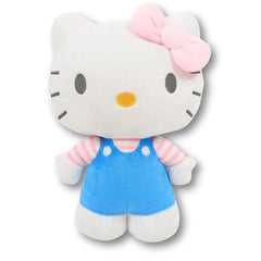 Hello Kitty 40 cm Plush Pale Blue Dress Pink Stripe Shirt