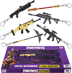 Fortnite Deluxe 6 Pack Scar Keychain Set
