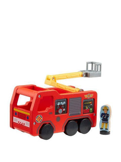 Fireman Sam Wooden Jupiter Engine and Figure