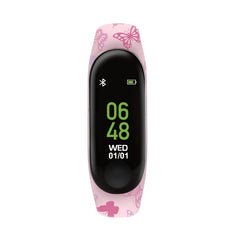 Tikkers Series 1 Printed Pink Butterfly Silicone Strap Activity Tracker
