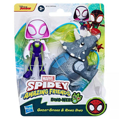 Spidey and His Amazing Friends Dino-Webs Ghost-Spider & Rhino Dino