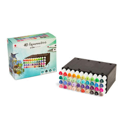 DecoTime 40 Dual Tip Aqua Markers with Storage Deco Tray