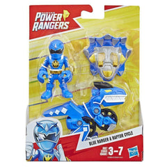 Power Rangers Playskool Heroes Figure Blue Ranger & Raptor Cycle