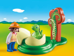 Playmobil 1.2.3 Girl With Dino Egg 9121