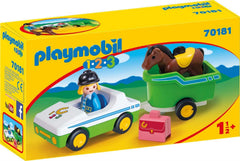 Playmobil 70181 1.2.3 Car with Horse Trailer