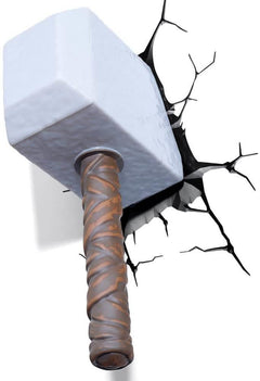 Marvel Thor Hammer 3D Wall Light