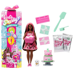 Barbie Party Unboxed Pet Birthday Series Doll & Accessories Shimmerin’ Hearts Set