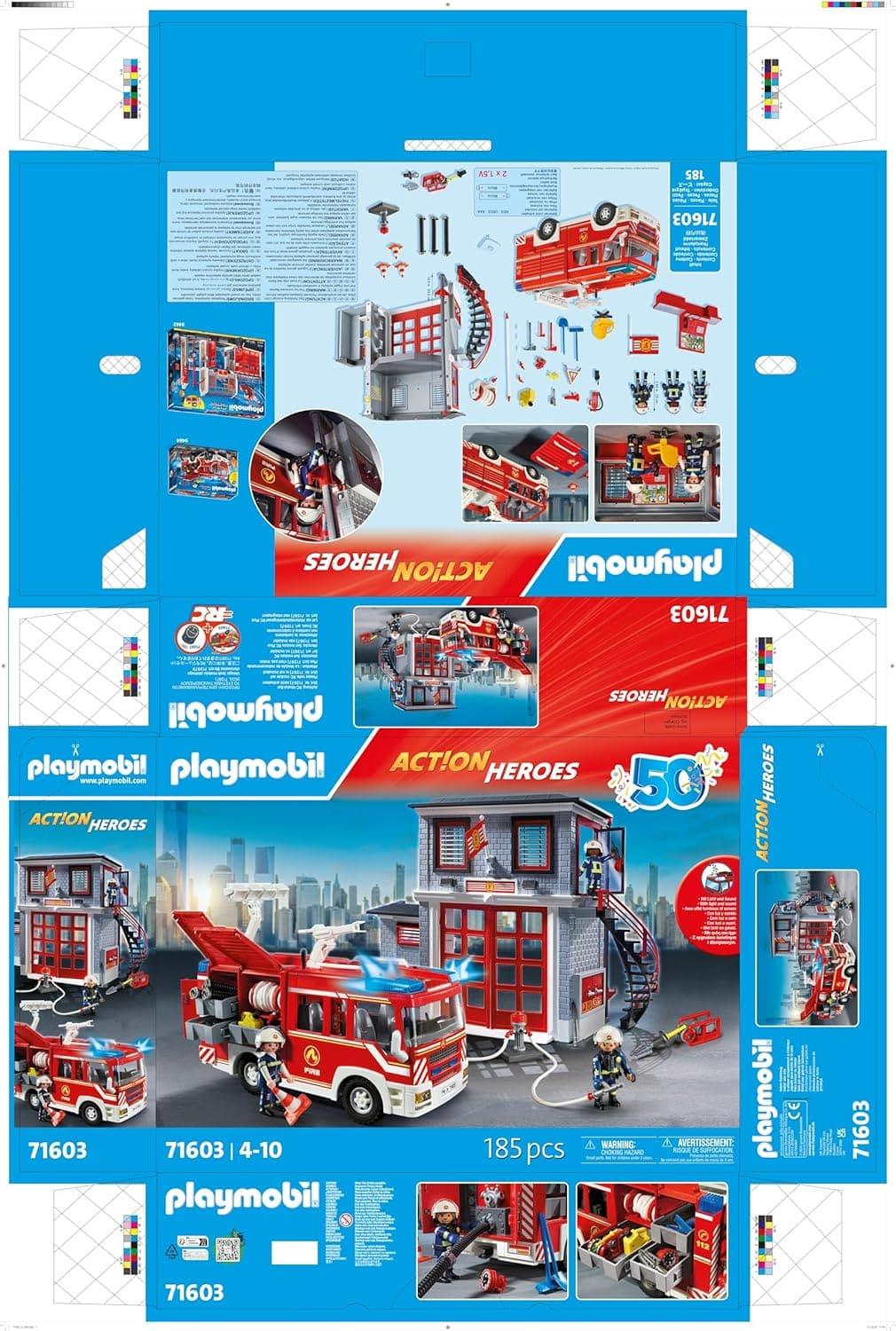 PLAYMOBIL Feuerwehr-Set – Mit 2 Figuren & Zubehör, Für Kinder Ab 4 Jahren