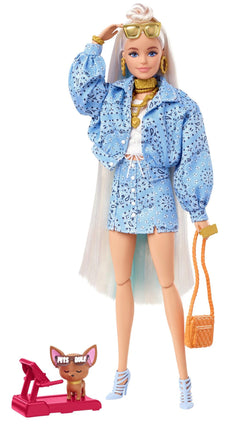 Barbie Extra Blue Paisley Print Jacket Doll