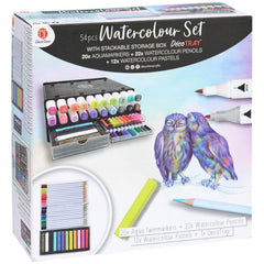 DecoTime Watercolour set in Deco Tray 54 Pieces