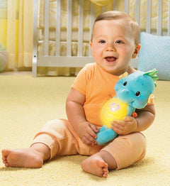 Fisher Price Soothe And Glow Seahorse Blue Plush