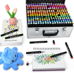 DecoTime 300 Dual Tip Alcohol Markers with Storage Deco Tray